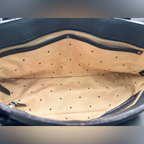 Kate Spade New York Shoulder Bag Laser Cut Perforations Black Leather - Picture 12 of 13